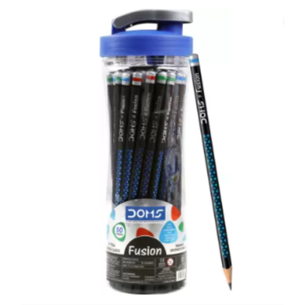 DOMS FUSION Pencil Sipper (50pc, Multicolor)