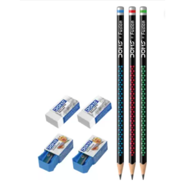 DOMS FUSION Pencil Sipper (50pc, Multicolor)