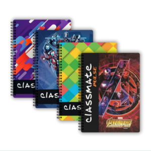 Classmate Pulse Spiral Notebook Single Line 180 Pages (Multicolor, Pack of 4)